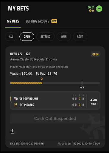 How to place a bet at draftkings