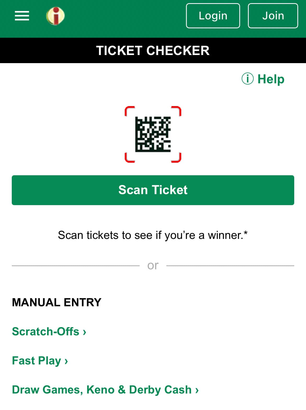 How to scan lottery tickets at the PA Lottery app.