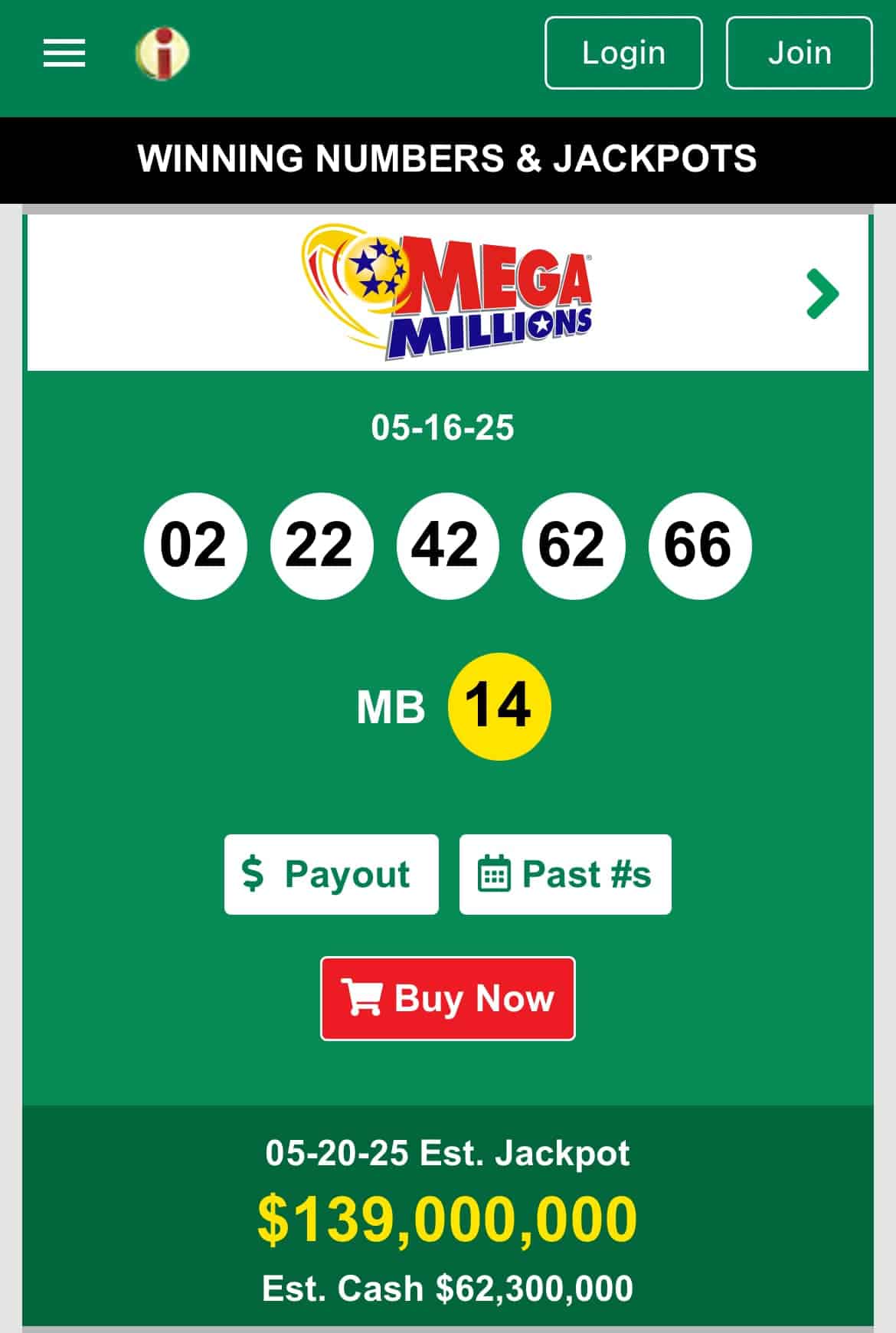 Current winning lottery numbers at the PA Lottery