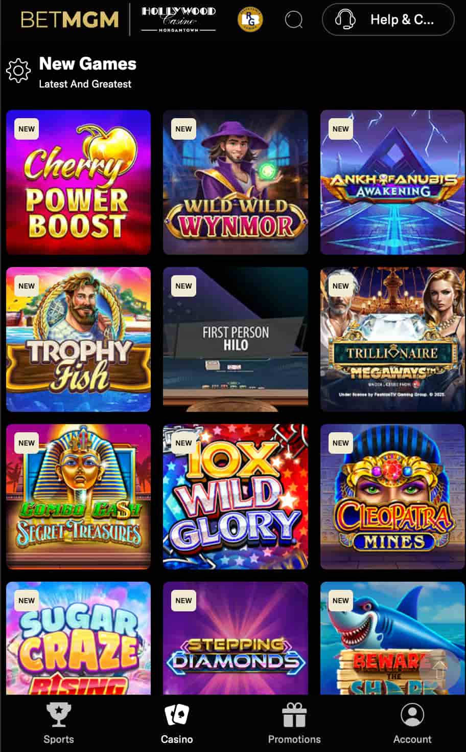 New games at BetMGM casino